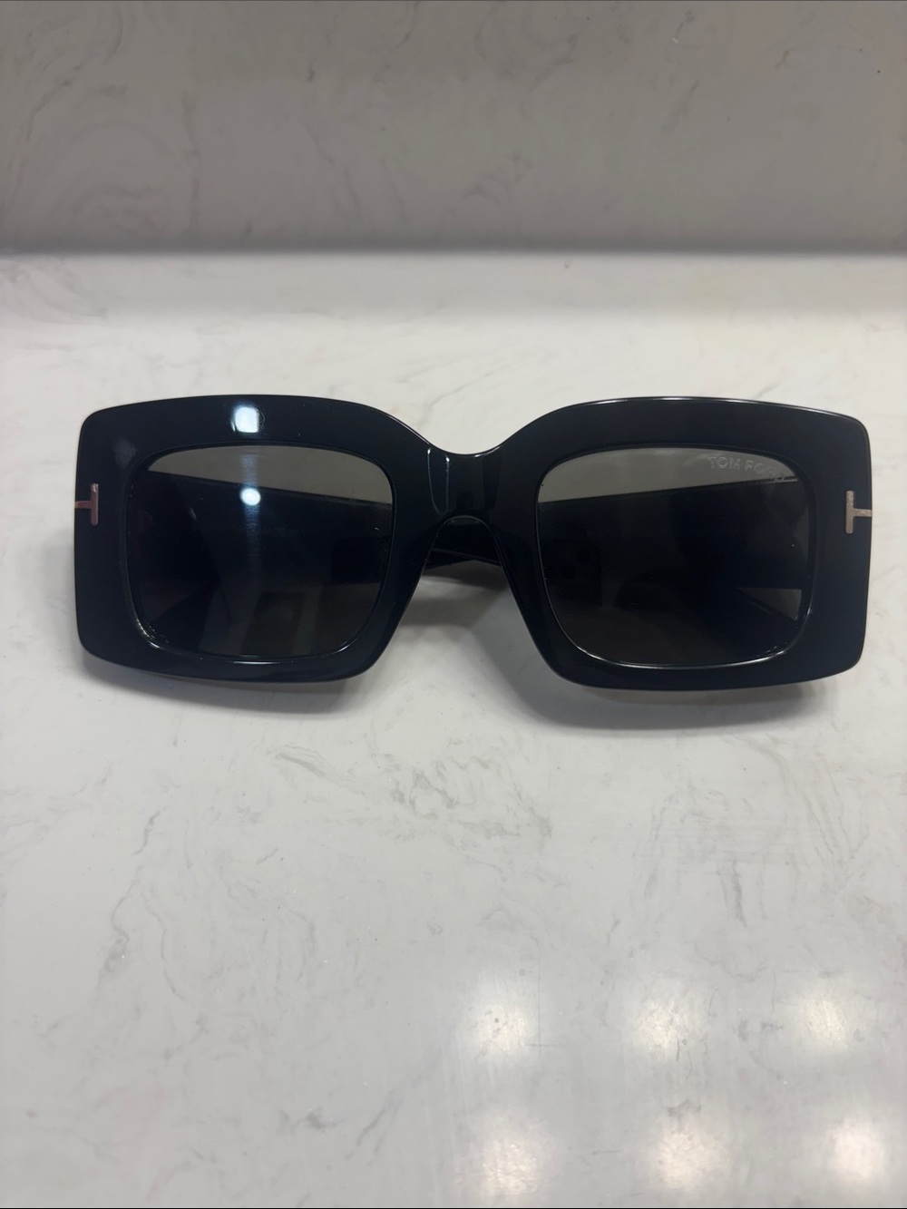 Tom Ford Brigitta Black Oversized Rectangular Women’s Sunglasses